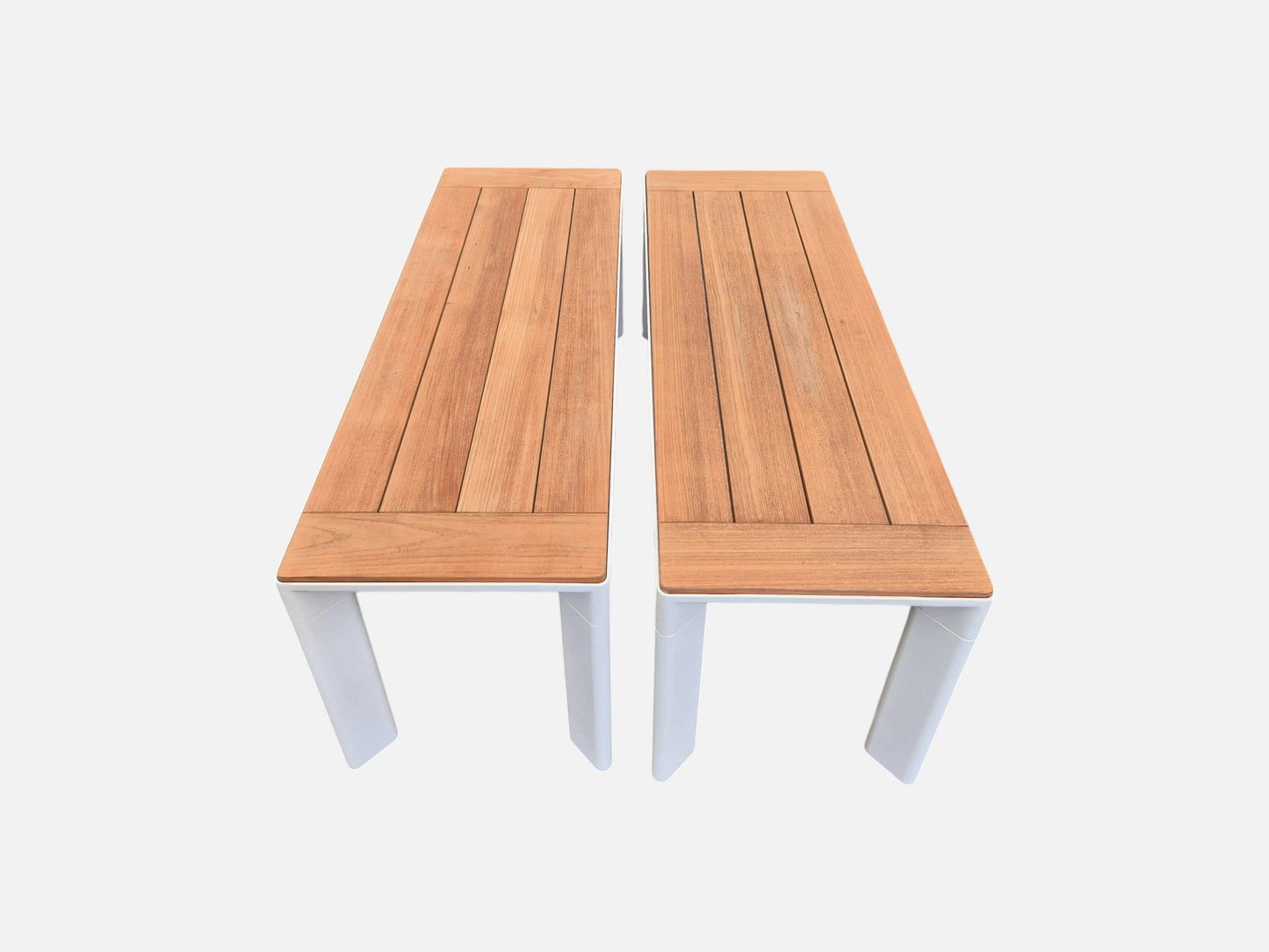 Bancs en aluminium Addis blancs (2)