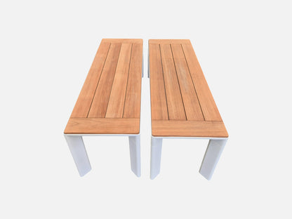 Bancs en aluminium Addis blancs (2)