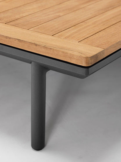 Table basse Addis en teck et aluminium