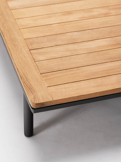 Table basse Addis en teck et aluminium