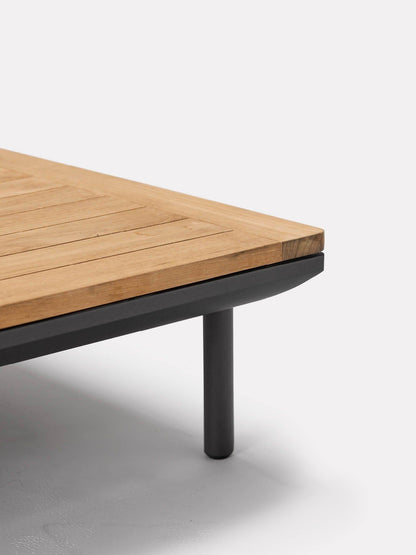 Table basse Addis en teck et aluminium