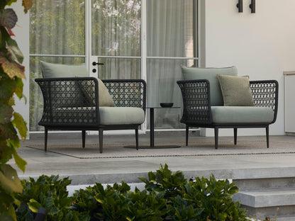 Fauteuil lounge tissé Aireys