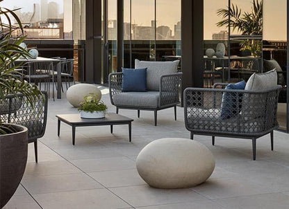 Fauteuil lounge tissé Aireys