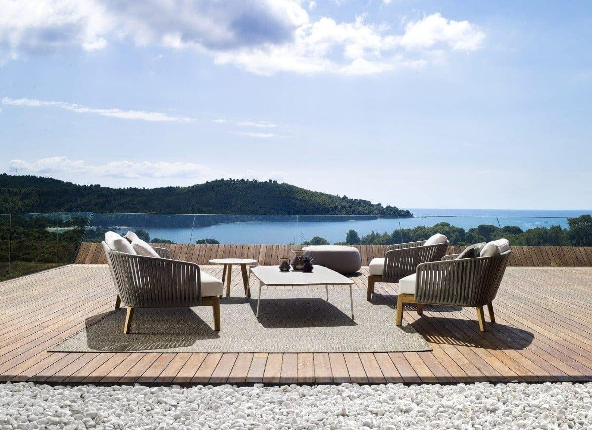 Table basse rectangulaire Branch avec plateau en teck : 20 % de réduction