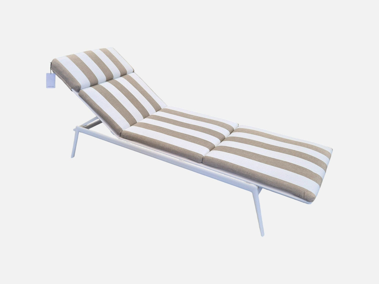 Fauteuil Branch blanc avec coussin rayé
