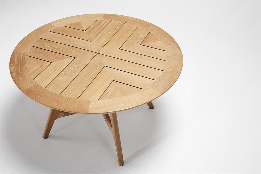 Table ronde en teck Forrest