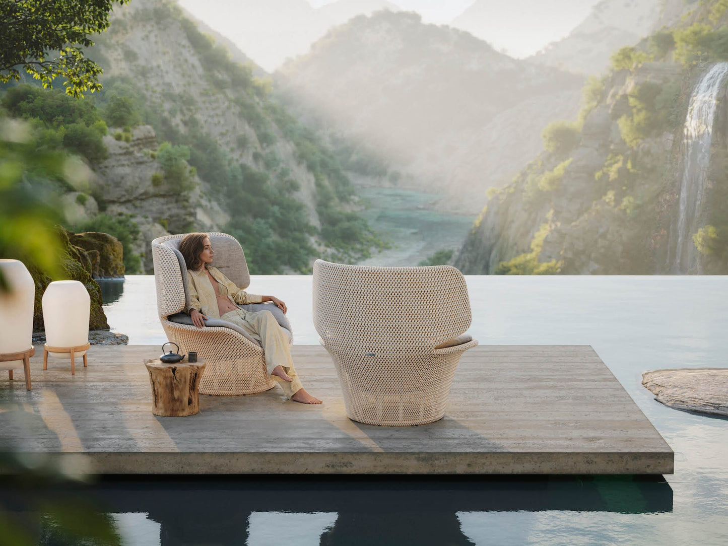 Fauteuil à oreilles SEASHELL GRAND