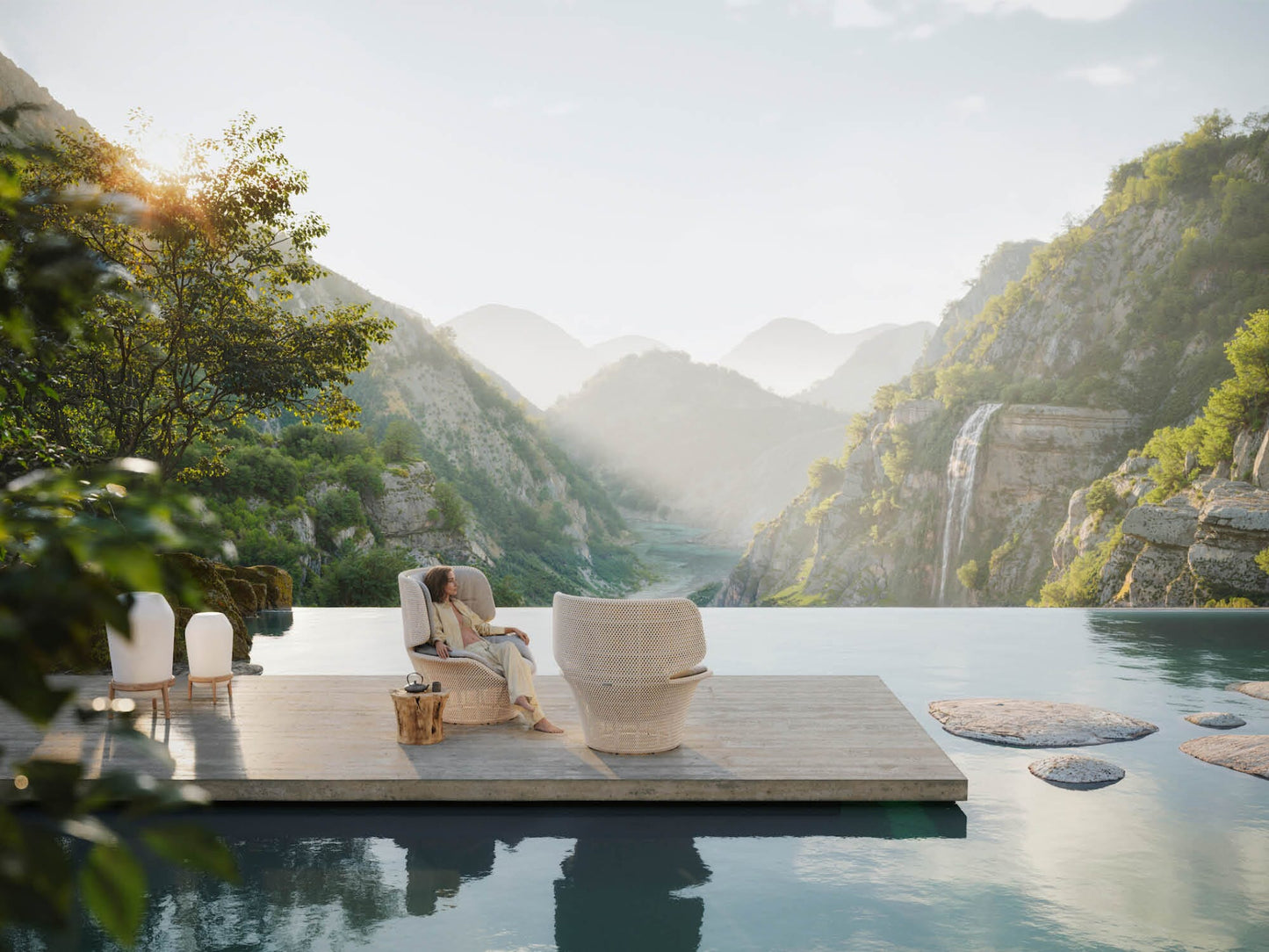 Fauteuil à oreilles SEASHELL GRAND