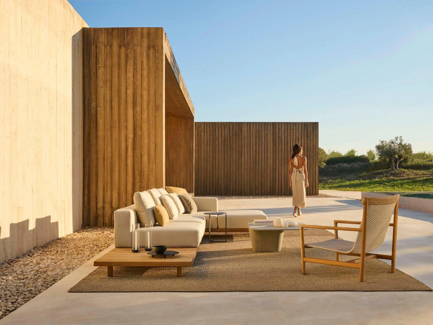 Canapé Vis a Vis en maille Silverstone